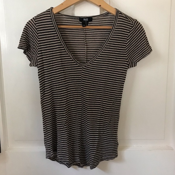 Paige Hadley striped v-neck soft t-shirt - Picture 2 of 10